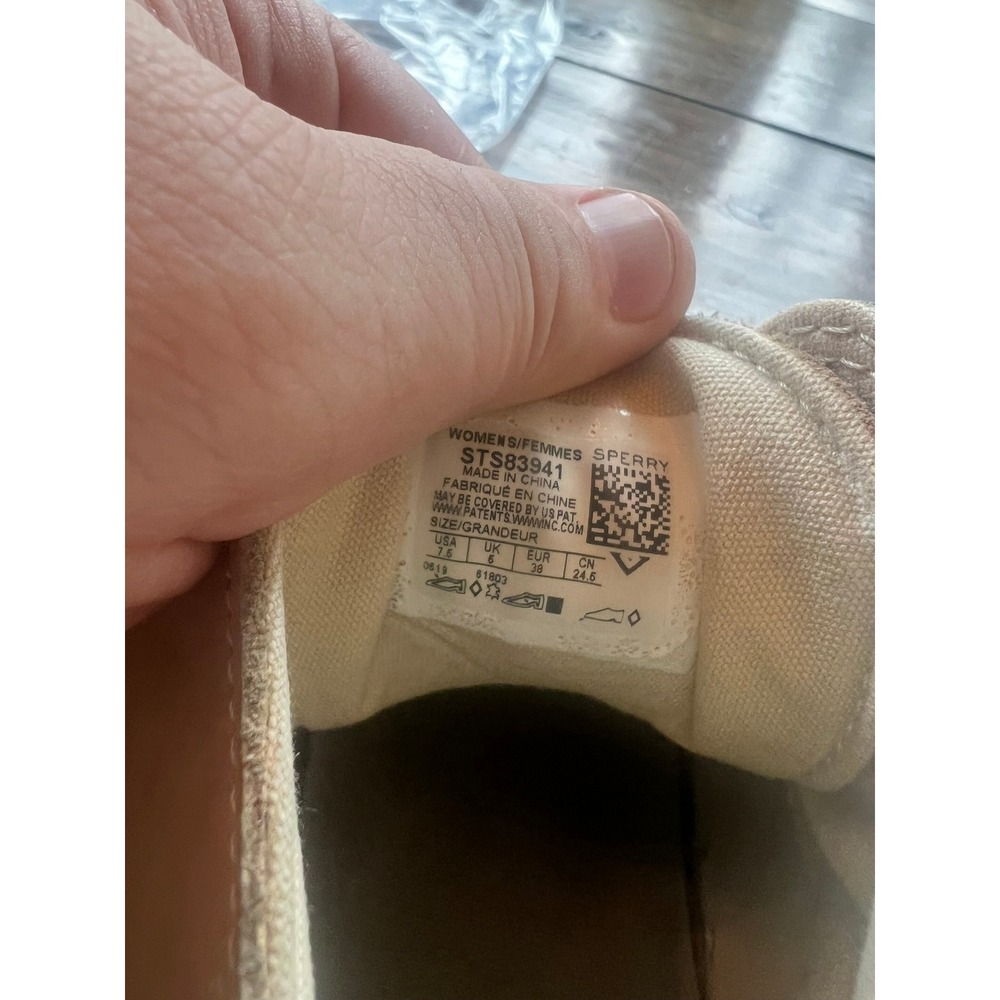 Sperry Saltwater Duck Boots Sage Green Tan Leather Waterproof Womens 7.5 - Picture 5 of 6